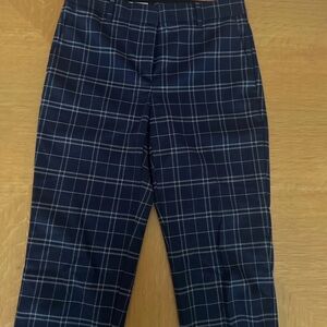 Ann Taylor Navy Plaid Pants